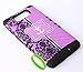 Motorola Droid Ultra XT1080 / Maxx XT1080M - HARD & SOFT RUBBER HYBRID HIGH IMPACT CASE (Purple Damask Anchor on Black)
