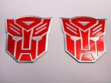 Transformers Autobots Aluminum Emblems Red (Pair)