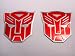 Transformers Autobots Aluminum Emblems Red (Pair) Image