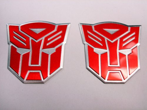 Transformers Autobots Aluminum Emblems Red (Pair)
