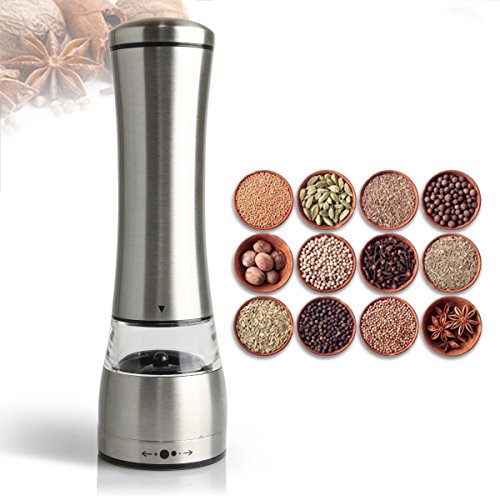 Salt and Pepper Grinder Grater, Topoint Professional Quality Stainless Steel Mills with Adjustable Ceramic Grinder - Decorative Shakers, Ergonomic Design, Huge Capacity