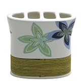 African Floral Toothbrush Holder (4.5Lx2Wx4H) by Creative Bath