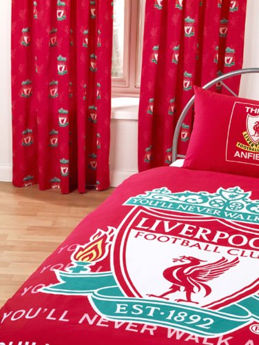 Liverpool LFC Crest Curtains Pair 66 x 54 100%OFFICIAL