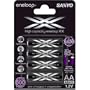 4er Pack Sanyo Eneloop XX Mignon AA Akkus 2500 mAh - powered by eneloop Technology HR-3UWX mit hochwertiger Kraftmax Akkubox