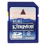 Retail Packing Kingston Class 4 SDHC High Secure Digital SD Memory Card - 4GB (SD4/4GB)