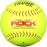 Trump&reg; X-ROCK-RP-ASA-Y The Rock&reg; Series 12 inch Yellow Composite Leather Softball with ASA Stamp (Sold in Dozens)