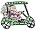 Navika Santa's Cart Swarovski Crystal and Glitz Ball Marker with Hat Clip
