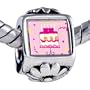 Pink Heart Birthday Cake Beads Fits Pandora Charm Bracelet