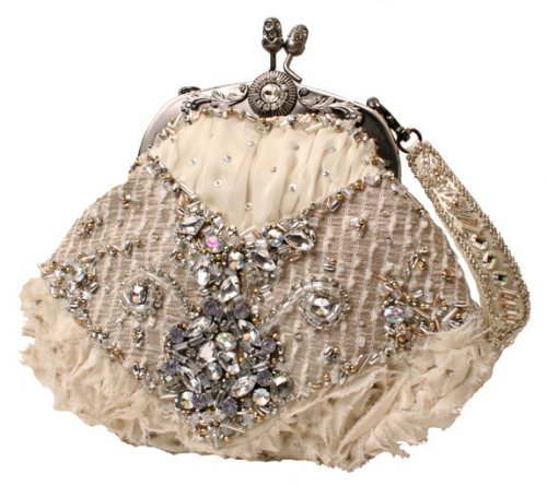 Mary Frances Premier Class Crème Wristlet Convertible Clutch Handbag