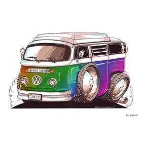 VW CAMPER RAINBOW BAY KOOLART IMAGE CERAMIC MUG 2133