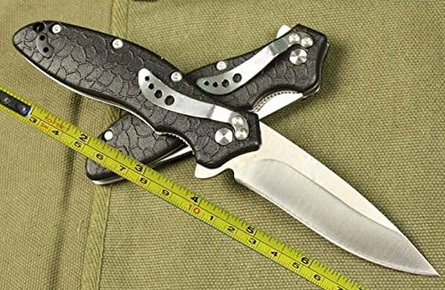 Premium Quality Outdoor Stainless Steel Pocket Folding Blade Survival Knife Tactical Knives Ideal for Hiking Camping, Type 2