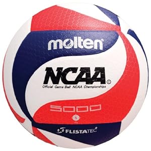 Molten FLISTATEC® Volleyball - Official NCAA Men's Volleyball, Red/White/Blue