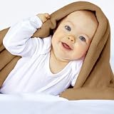 Throw Blanket Fleece Blanket Supersoft Warm 150x200 cm (Beige)by Jago