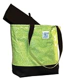 Madison Tote Diaper Bag in Lime Swirl