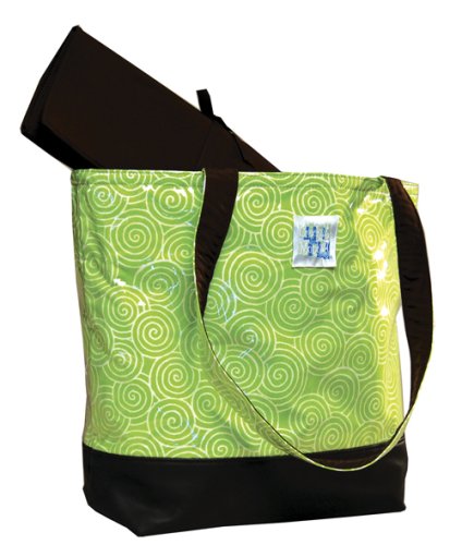Madison Tote Diaper Bag Lime Swirl