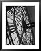 Close Up of Back of Lit Face of Big Ben Framed Art Poster Print by E O Hoppe, 25x31