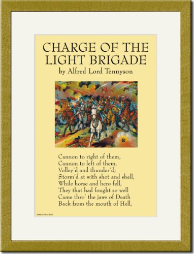 Gold Framed/Matted Print 17x23, Charge of the Light Brigade