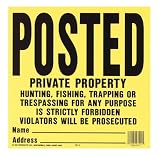 Plastic Sign - "Posted Private Property"