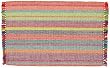 Durable Hand Woven 100% Cotton Colorful Green and Blue Striped Placemat 12x18 Inches Set / 6