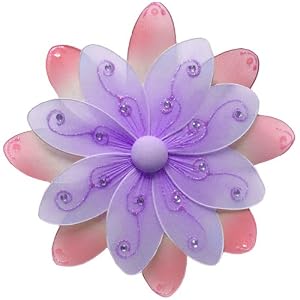 10 Purple and Pink Two-Tone Daisy Flower nylon hanging ceiling wall baby nursery room...