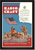 Framed Art Poster 20x30, Radio Craft: American Soldiers Stake the Flag Framed Art Poster 20x30, Radio Craft: American Soldiers Stake the Flag