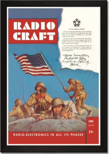 Framed Art Poster 20x30, Radio Craft: American Soldiers Stake the Flag