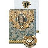 D Monogram Jewel and Gold Foil Embellished Pocket Note Pad