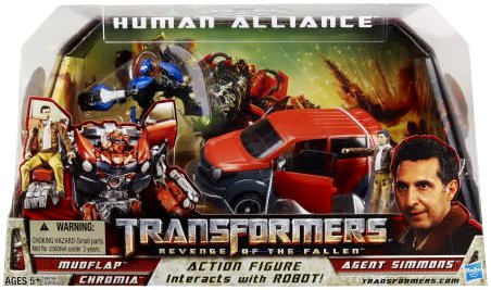 Transformers 2 Revenge of the Fallen Movie Human Alliance Mudflap with Agent Simmons