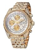 Breitling K13362AL-A585-978T Bentley White Dial 18K Yellow Gold and Diamonds Men's Automatic Chronograph, Chronometer, Tachometer Watch