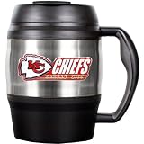 NFL Kansas City Chiefs 52-Ounce Stainless Steel Macho Travel Mug with Bottle Opener