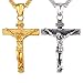 U7 Jewelry Men's Stainless Steel Jesus Christ Cross Crucifix Pendant Necklace