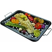 GrillPro 97122 Porcelain Coated Grill Topper, 11-Inch by 16-Inch