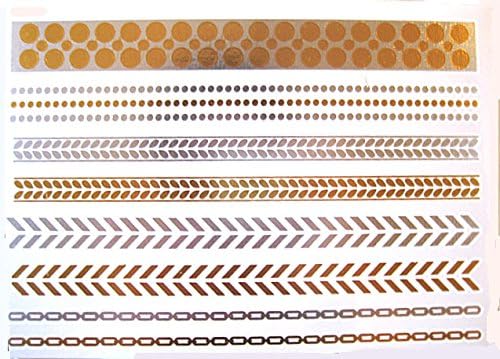 Flash Tattoo~classy Tats~jewelry Inspired~metallic Gold & Silver Glitz 'n Glam