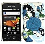 Samsung Galaxy Prevail M820 TPU Designer Turqoise Flower Premium Quality Sk ....