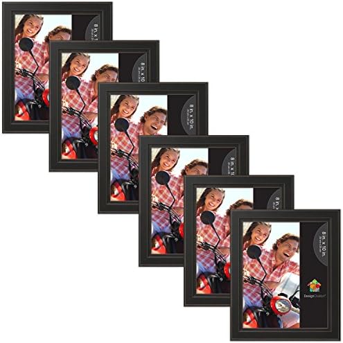 Picture Frame 8x10 Black Casual Solid Wood, Set of 6