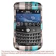 NEW Burbbery Checkbox Checkered Blue Design Snap-On Cover Hard Case Cell Phone Protector for BlackBerry Bold 9000