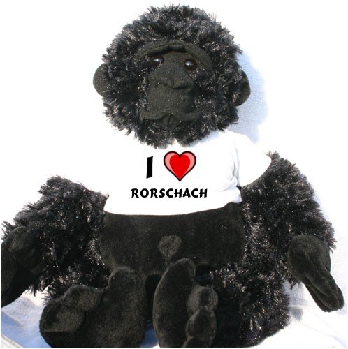 Plush Stuffed Gorilla toy with Rorschach T-Shirt