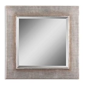  Uttermost Afton Silver Champagne 34 inch Square Wall Mirror