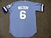WILLIE WILSON Kansas City Royals 1985 Majestic Cooperstown Throwback Baseball Jersey