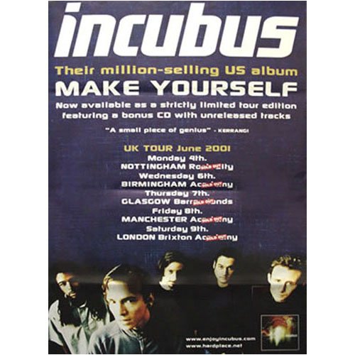 Poster - Incubus - Giant Poster Make Yourself UK Tour von Incubus