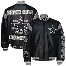 Dallas Cowboys 5-Time Super Bowl Champions Leather Jacket