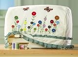 Flower Buttons Design Sewing Machine Storage Cover by Collections Etc