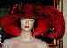 Kentucky Derby Hat Edwardian Style Hat Tea Hat Designed by Darna "Run for the Roses Crystal Fairy" Red & Black