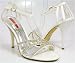 Super Strappy Jeweled White Wedding Formal Sandals