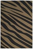 27" x 411" Rectangular Capel 6954RS02070411375 Ebony Color Machine Made Belgian "Adventure Collection" Zebra Design Rug