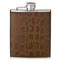 Alligator Skin Leather Flask 6 oz.