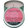 Vanilla Rose Aromatherapy Candle- 24 hr. burn time- made with 100% pure essential oils