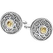 Sterling Silver and 14K Yellow Gold Cufflinks