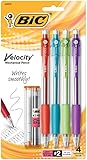 BIC Velocity Mechanical Pencil, Refillable, Thick Point (0.9 mm), 4-Count