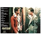 (24x36) Fight Club Movie (Rules of Fight Club) Poster Print